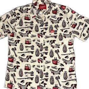 Leinenkugel’s LEINIES OUTDOOR BUTTON UP Large Men’s Camping Shirt